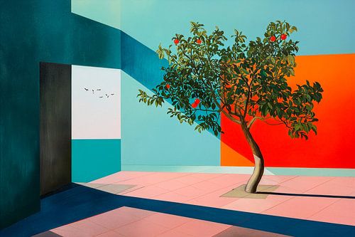 The impossible orange tree - Mediterranean tranquillity by the sea by Roger VDB