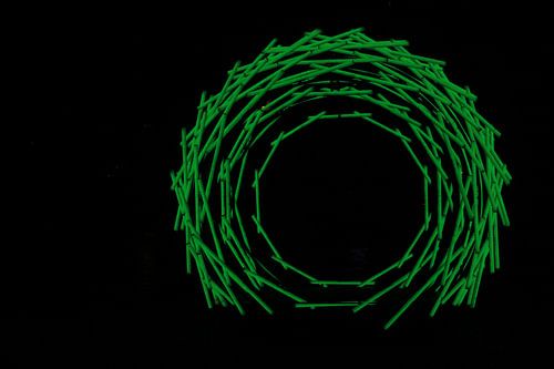 Nest licht kunst groen by Saskia Hoks