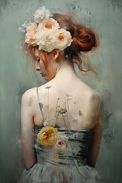 Fille aux fleurs sur Art Lovers