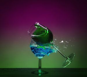 Shattered Glass - Auswirkungen Grün und Blau von Alex Hiemstra