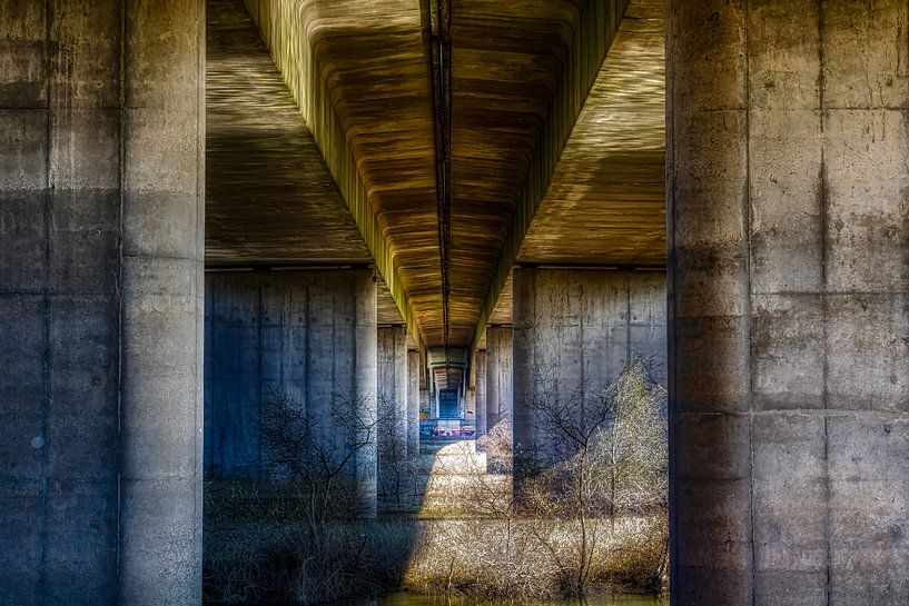 A beautiful interplay of lines under a highway viaduct by Jaimy Leemburg Fotografie