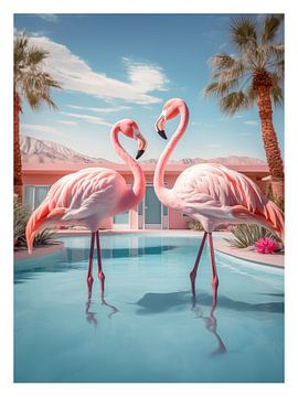 Palm Springs Flamingo van Malou Studio