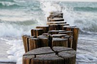 Einzelne Buhne an der Ostsee