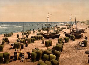 Strand von Scheveningen von Vintage Afbeeldingen