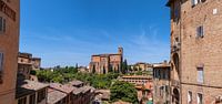 Panorama met de Basiliek van San Domenico in Siena