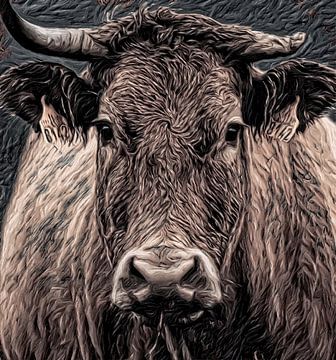 A close-up or cow B142 by Anna Marie de Klerk