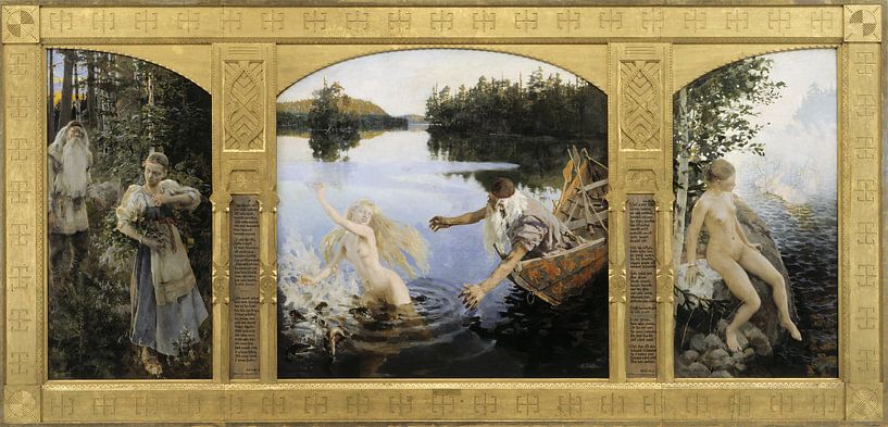 Akseli Gallen-KallelaAino Mythos, Triptychon, von Meisterhafte Meister