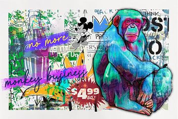 Pop Art | Bild | Kunst | Affen Monkey Business | Streetart Berlin | Mo von Julie_Moon_POP_ART