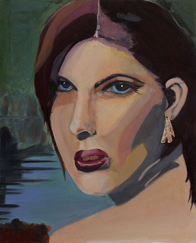 Lady with the Eiffel Tower