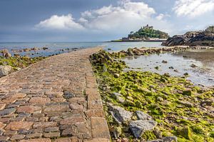 Fußpfad zu St. Michael`s Mount, Marazion, Cornwall