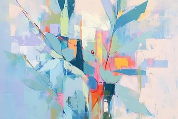 Abstract minimale Bloem van Abstract Schilderij