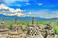 'Stupa's en Dagoba's op de Borobudur van Eduard Lamping thumbnail