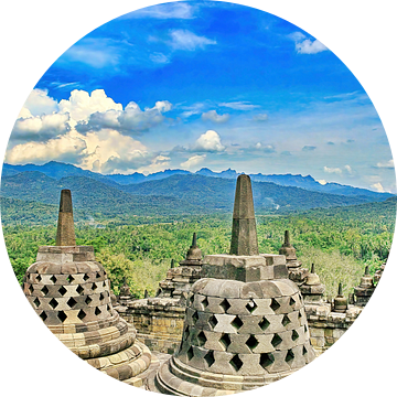 'Stupa's en Dagoba's op de Borobudur van Eduard Lamping