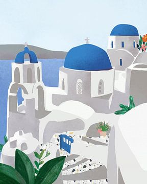 Santorini eiland van Petra Lizde