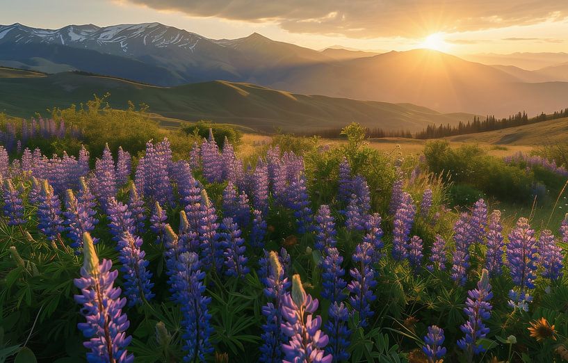 Hochebenenidylle: Sommerliche Blumenpracht von fernlichtsicht