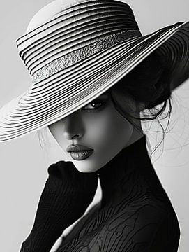 Elegant lady monochrome by PixelPrestige