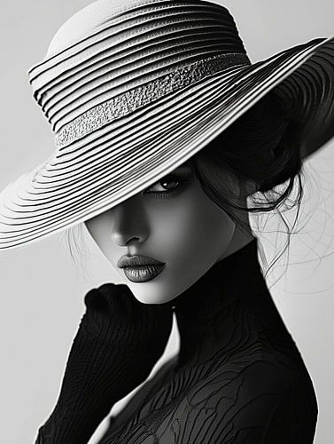 Elegant lady monochrome