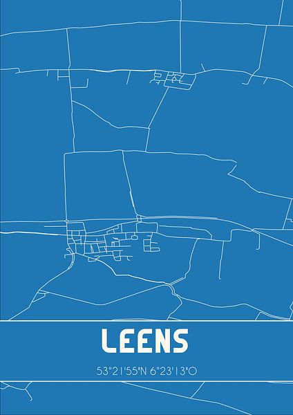 Blueprint | Map | Leens (Groningen) by Prints of Place