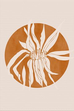 Japanische botanische Blume auf Terra no. 10 von Dina Dankers