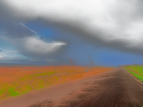 Landschaft –  Früh am Morgen.