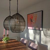 Photo de nos clients: Portrait peinture minimaliste par Peinture Abstraite, sur toile