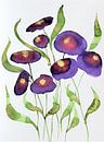 Paarse bloemen van Jessica van Schijndel thumbnail