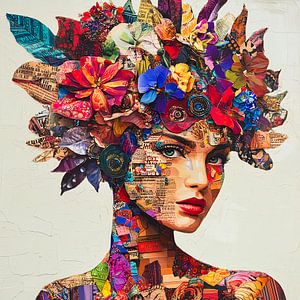Mixed Media Frau
