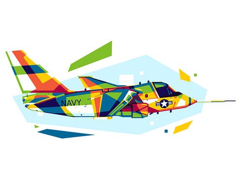 S-3 Viking in WPAP-stijl