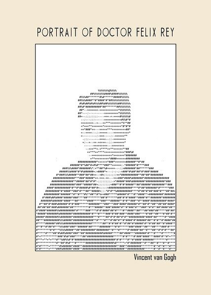 Portrait of Doctor Felix Rey (Ascii art) by DOA Project