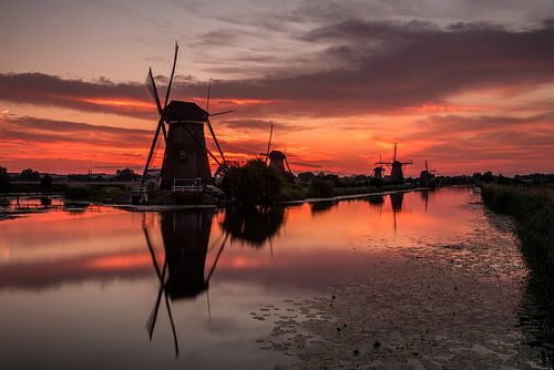 Kinderdijk zonsondergang