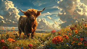 Schottische Highlander: Golden Hour