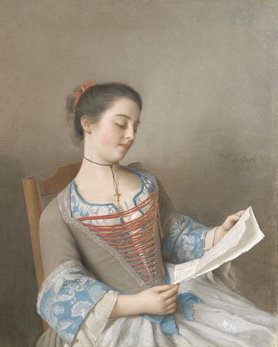 Marianne Lavergne, nicht van de kunstenaar, bekent als ‘La Liseuse’, Jean-Etienne Liotard