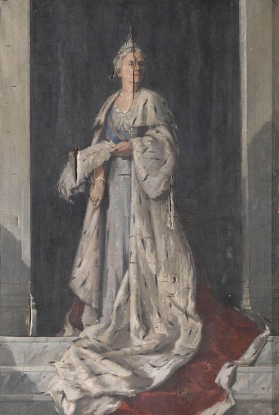 Porträt von Wilhelmina der Königin der Niederlande, Unbekannter Künstler von Meisterhafte Meister