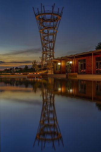 Kempentoren tilburg with reflection by Dennis Donders