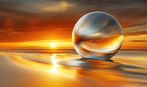 Reflexionen bei Sonnenuntergang