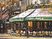 Jean - Les Deux Magots Café Paris von Branko Kostic Miniaturansicht