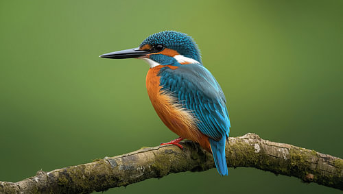 A kingfisher on a branch