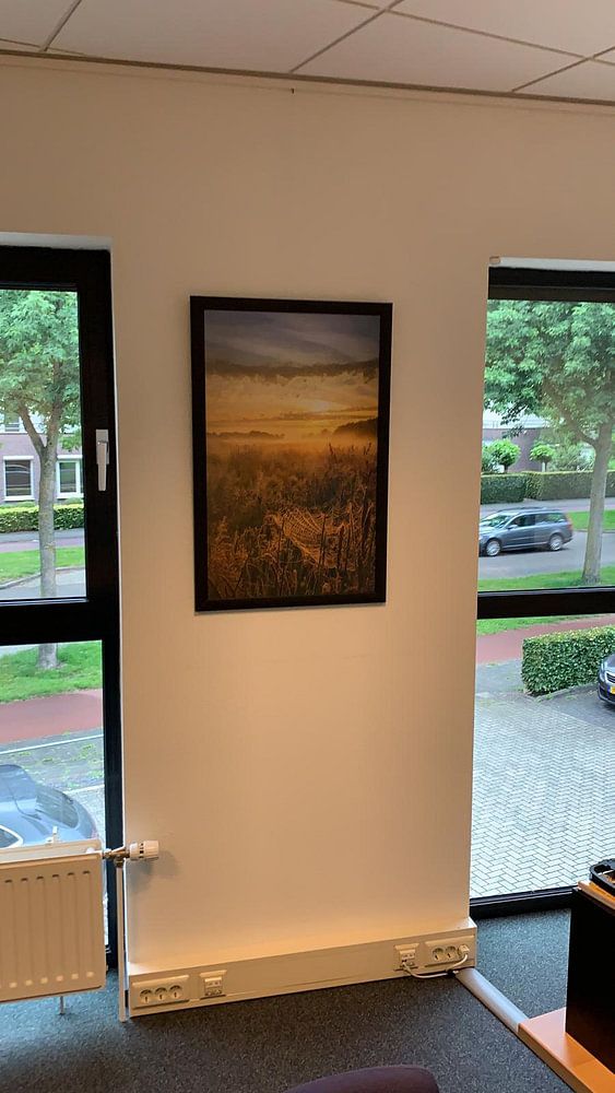 Lever de soleil sur le parc national de Weerribben-Wieden par une belle matinée de printemps brumeus par Bas Meelker