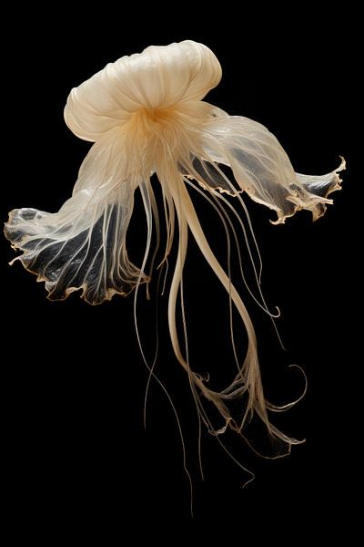 Gothic Baroque Jellyfish Flower by Digitale Schilderijen