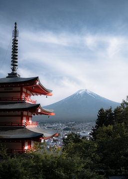 Pagode uitzicht op mount Fuji III van fromkevin