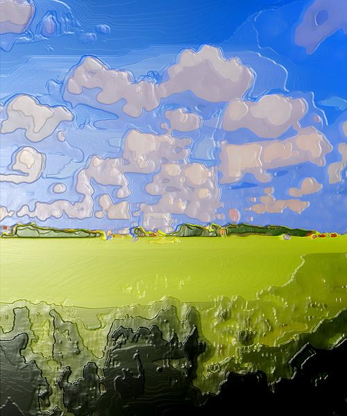 View of Riesa [original 60 cm x 50 cm] by Anna Kasten