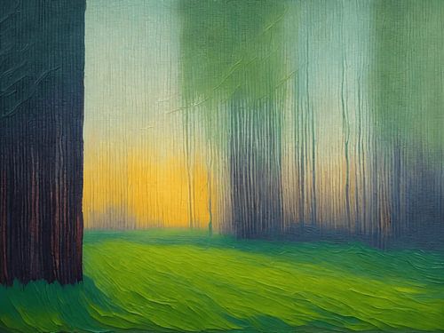 zonsopkomst in het bos