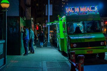 straat eten in new York, Amerika van zeilstrafotografie.nl