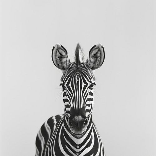 Zebra in zwart-wit
