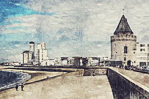 Der Boulevard und der Gefängnisturm von Vlissingen (Zeeland) (Kunstwerk) von Art by Jeronimo