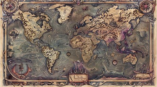 eccentric world map