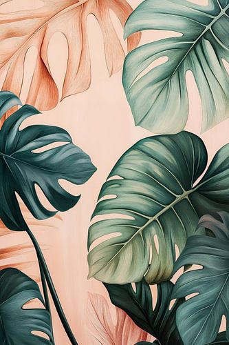 Tropical Monstera Leaves
