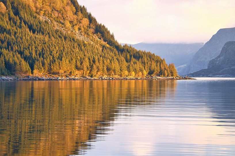 Fjord in Norway, cloudy sky by Martin Köbsch