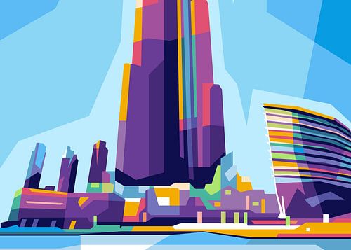 Landschap Burj Khalifa Wpap Popart