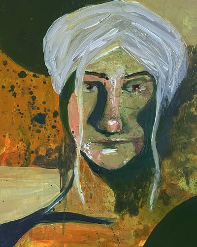 Portrait d'une femme aux couleurs de la terre sur Cynthia Vaders